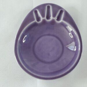 Vintage Hyalyn Purple Ceramic Ashtray #709 Mid-Century Modern Style USA